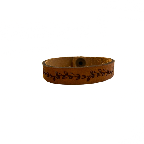 Leather Bracelet - Leaves