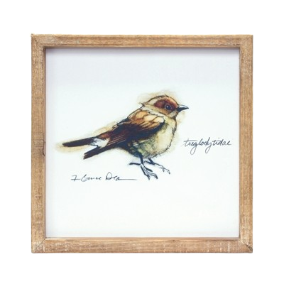 Framed Bird Print, square