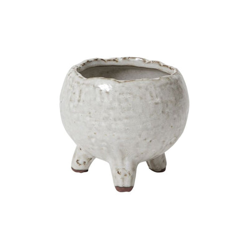 Footed Stoneware Pot, small