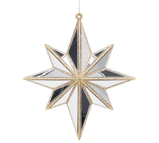 Mirrored North Star Ornament