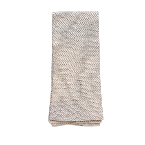 Cotton Knit Tea Towel, light grey