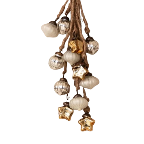 Mercury Glass Ornament Cluster
