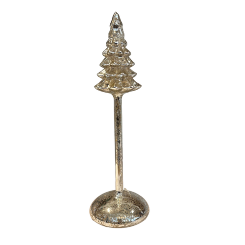 Mercury Glass LED Tree Finial (large)