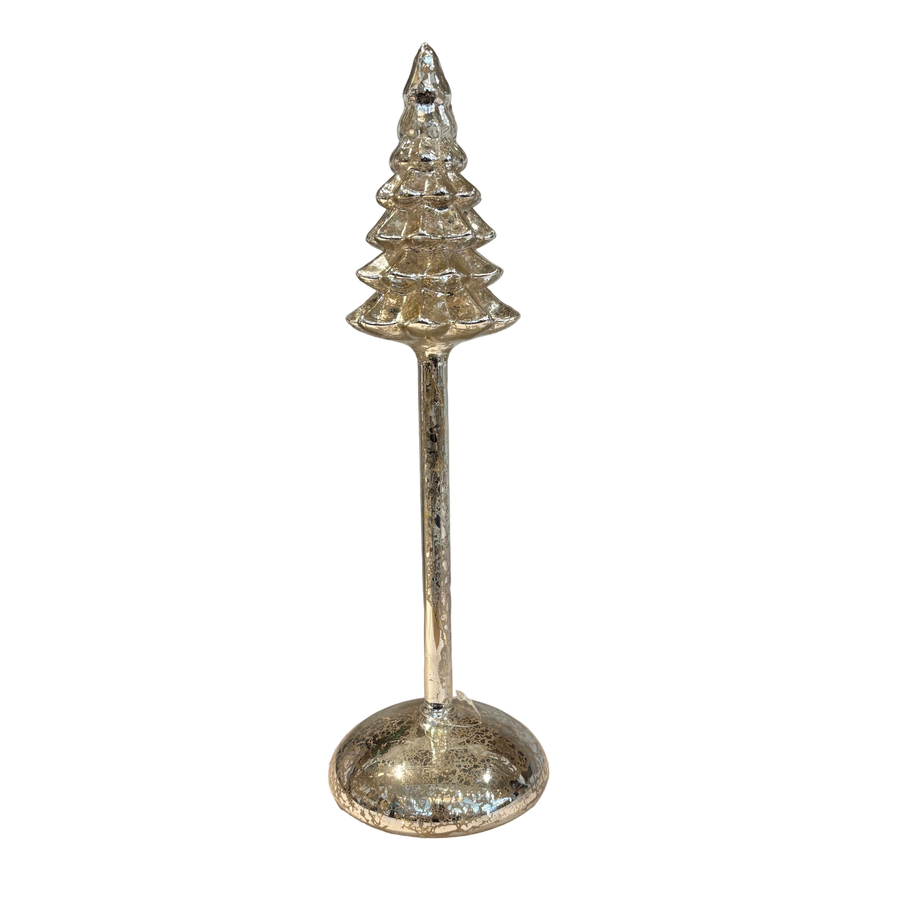 Mercury Glass LED Tree Finial (large)