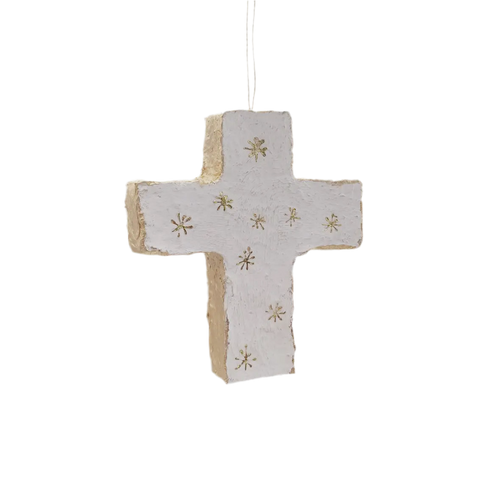 Paper Mache Cross Ornament
