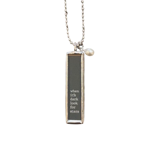 Literary Quote Necklace - Look for Rainbows