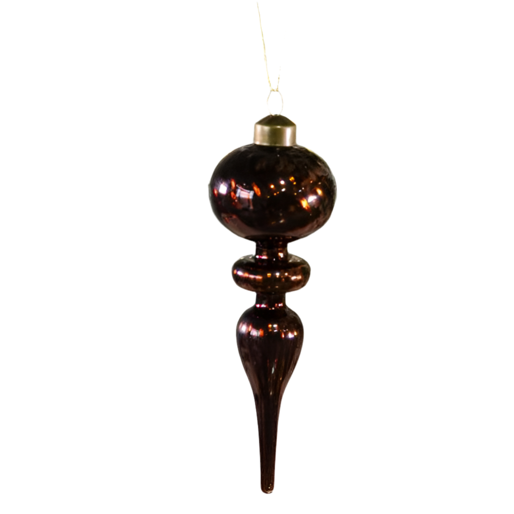 Glass Ornament, bronze/finial