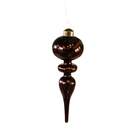 Glass Ornament, bronze/finial