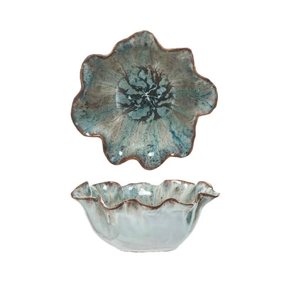 Stoneware Ruffled Bowl