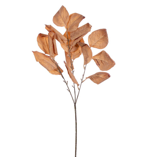 Dried Artificial Leaf Spray, golden brown