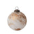 Custom Ornament - Glass Marbled Ornament, white/gold