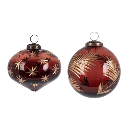 Gold Etched Ornament, brown