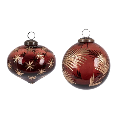 Gold Etched Ornament, brown