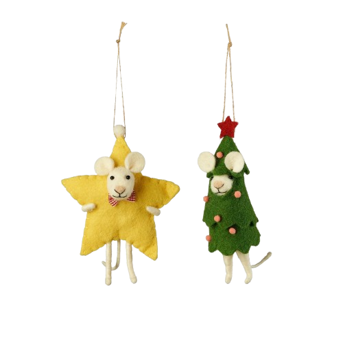 Felt Mouse- Star/Tree