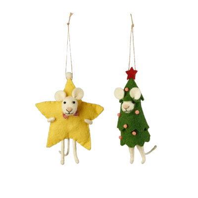 Felt Mouse- Star/Tree