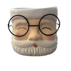 Cement Santa Pot, large