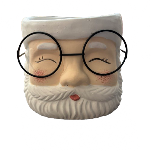 Cement Santa Pot, large