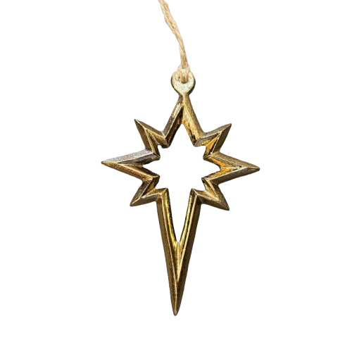 Metal Star Ornament, gold