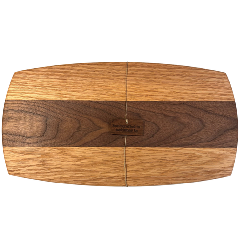 Handcrafted Serving/Cutting Board, wide stripes