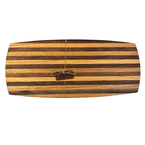 Handcrafted Serving/Cutting Board, thin stripes