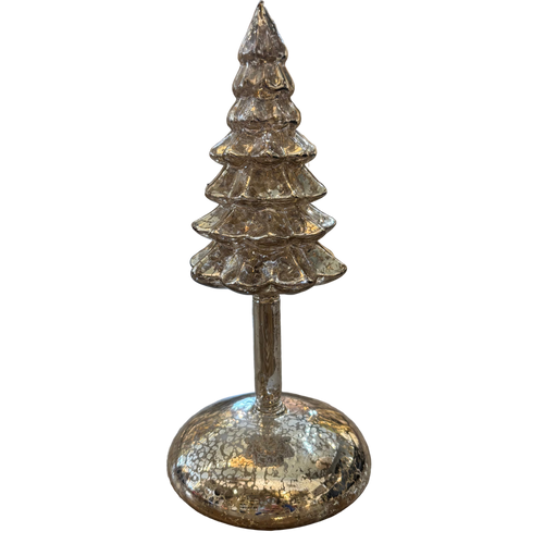 Mercury Glass LED Tree Finial (small)