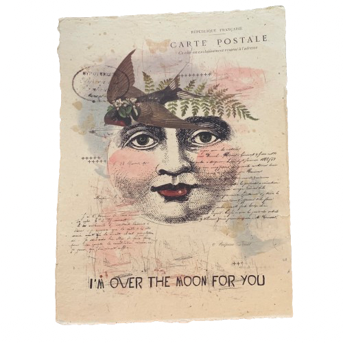 12x16 Artisan Paper Print, i'm over the moon for you