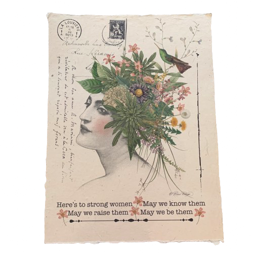 12x16 Artisan Paper Print, here's to strong women