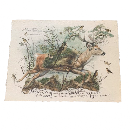 Artisan Tapestry, deer leaping
