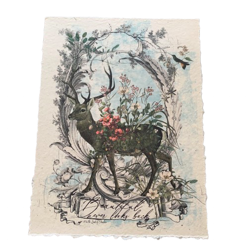 12x16 Artisan Paper Print, beautiful never looks back