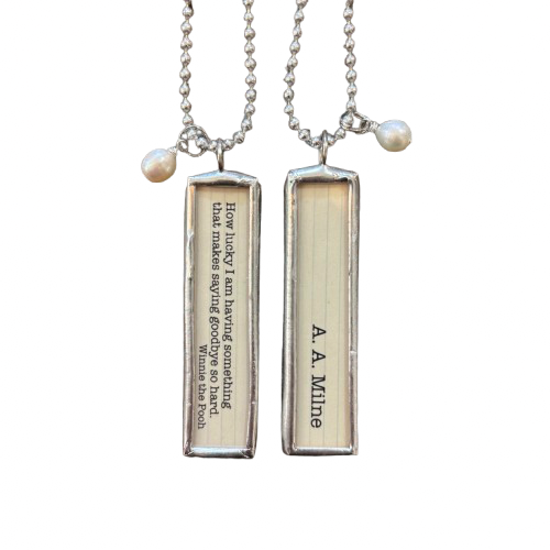 Literary Quote Necklace - How Lucky I Am