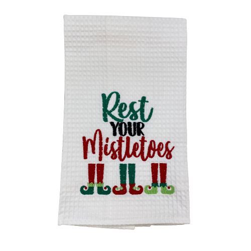 Mistletoes Tea Towel