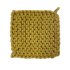 Crocheted Pot Holder, light green
