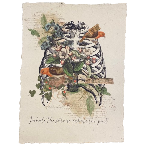 12x16 Artisan Paper Print, inhale the future