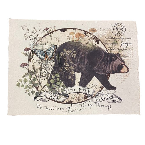 12x16 Artisan Paper Print, walk your path bravely