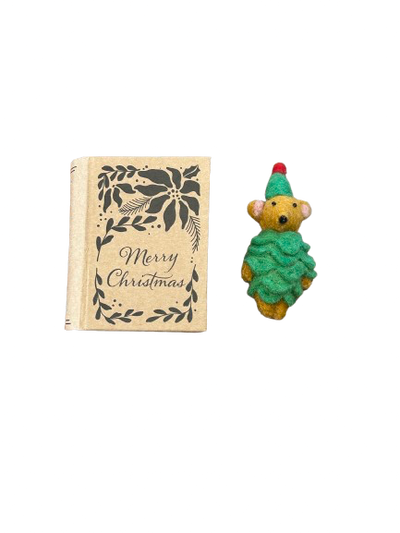 Felt Animal Ornament in Christmas Box