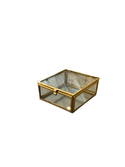 Brass Trinket Box, diamond