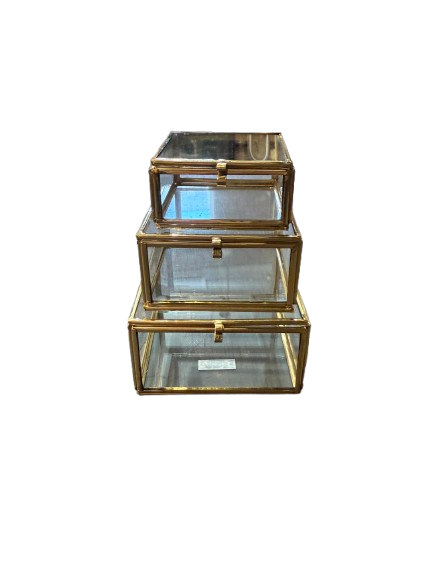 Brass Trinket Box, square