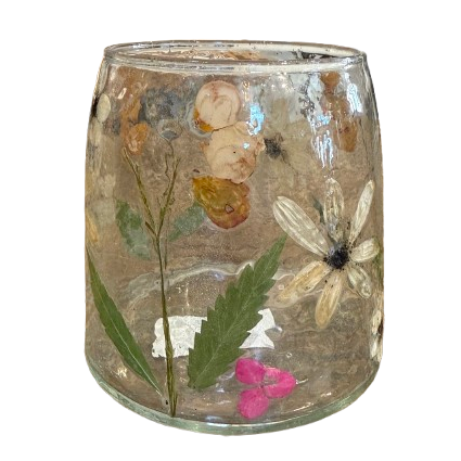 Dried Floral Leaf Vase