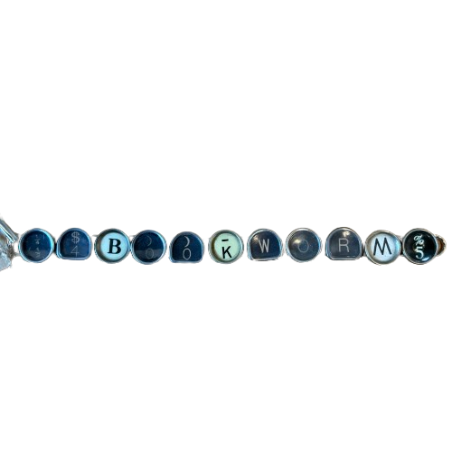 Typewriter Key Bracelet "Bookworm"