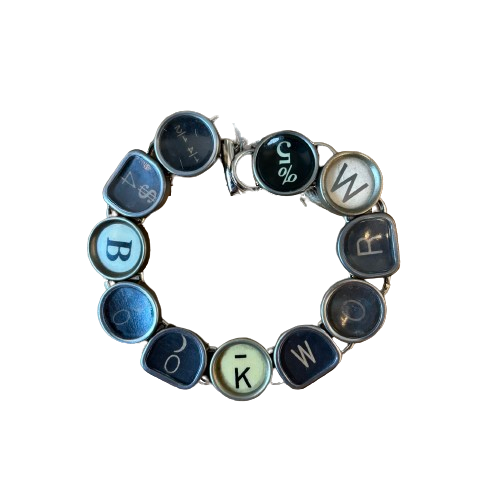 Typewriter Key Bracelet "Bookworm"