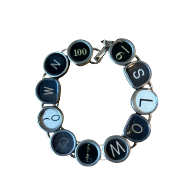 Typewriter Key Bracelet "Slow Down"