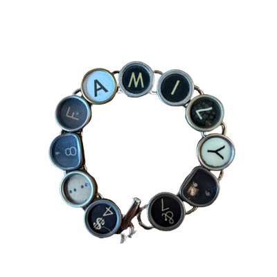 Typewriter Key Bracelet "Family"