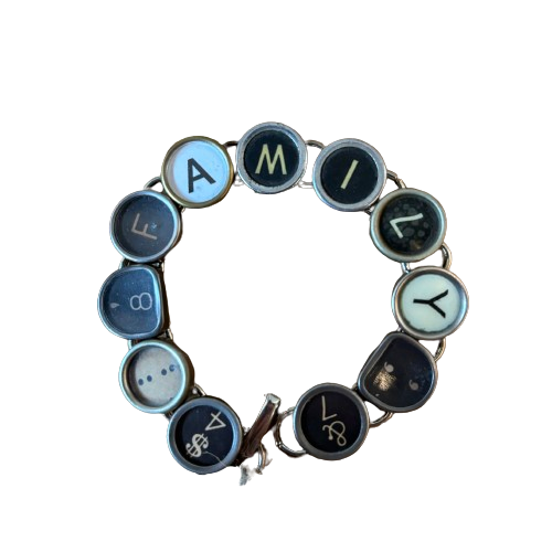 Typewriter Key Bracelet "Family"