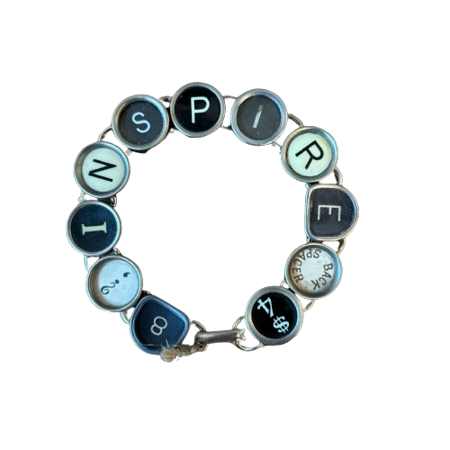 Typewriter Key Bracelet "Inspire"