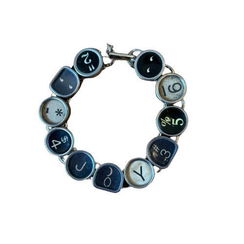 Typewriter Key Bracelet "Joy"