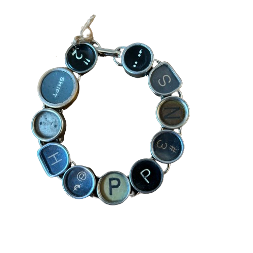 Typewriter Key Bracelet "Shift Happens"