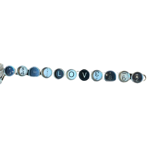 Typewriter Key Bracelet "Love"