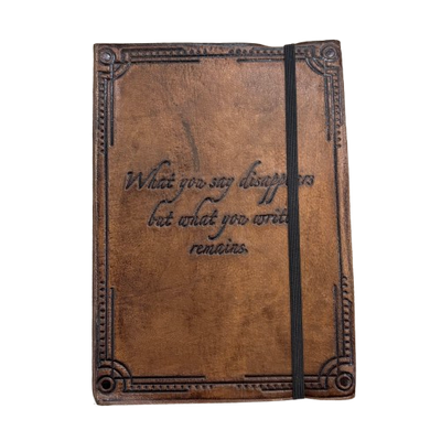 Leather Journal "What You Write Remains"