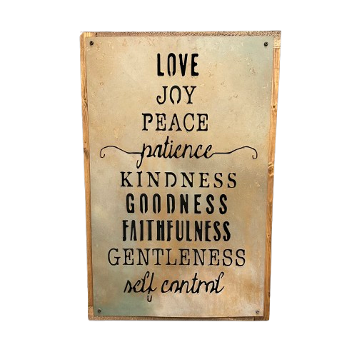 Metal Sign - Love Joy Peace, 16 x 24