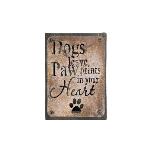 Small Sign "Paw Prints" 5x7